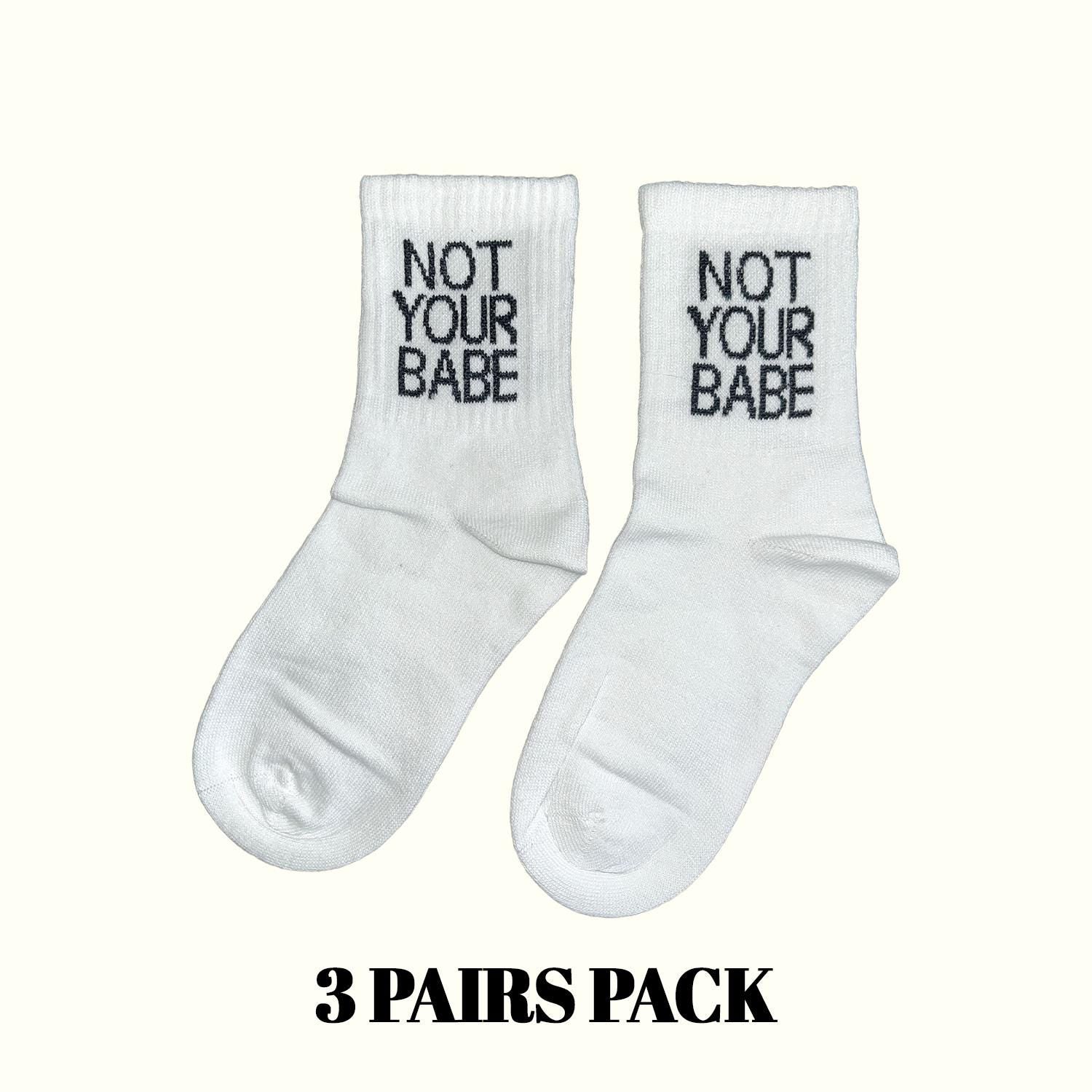 Calcetines "Not Your Babe" (Paquete de 3 pares)