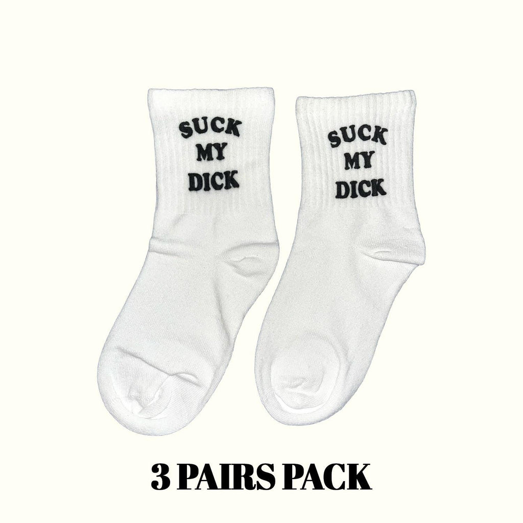Calcetines Chúpame la p**a (Paquete de 3 pares)