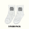 Calcetines "Puede Contener Alcohol" (Paquete de 3 Pares)