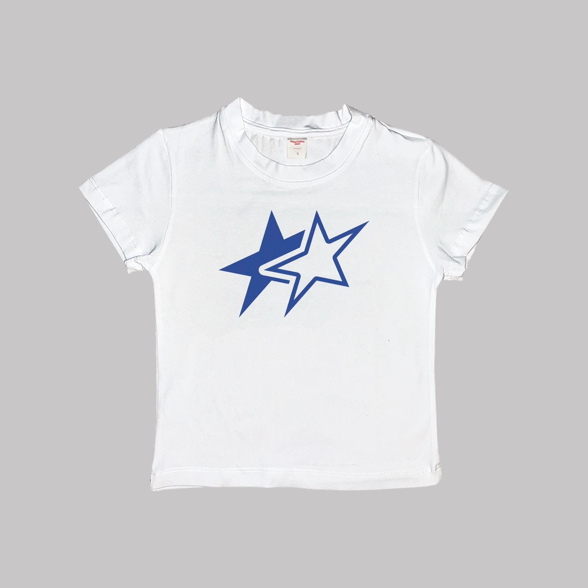 Y2K Stars Baby Tee Crop Top Shirt
