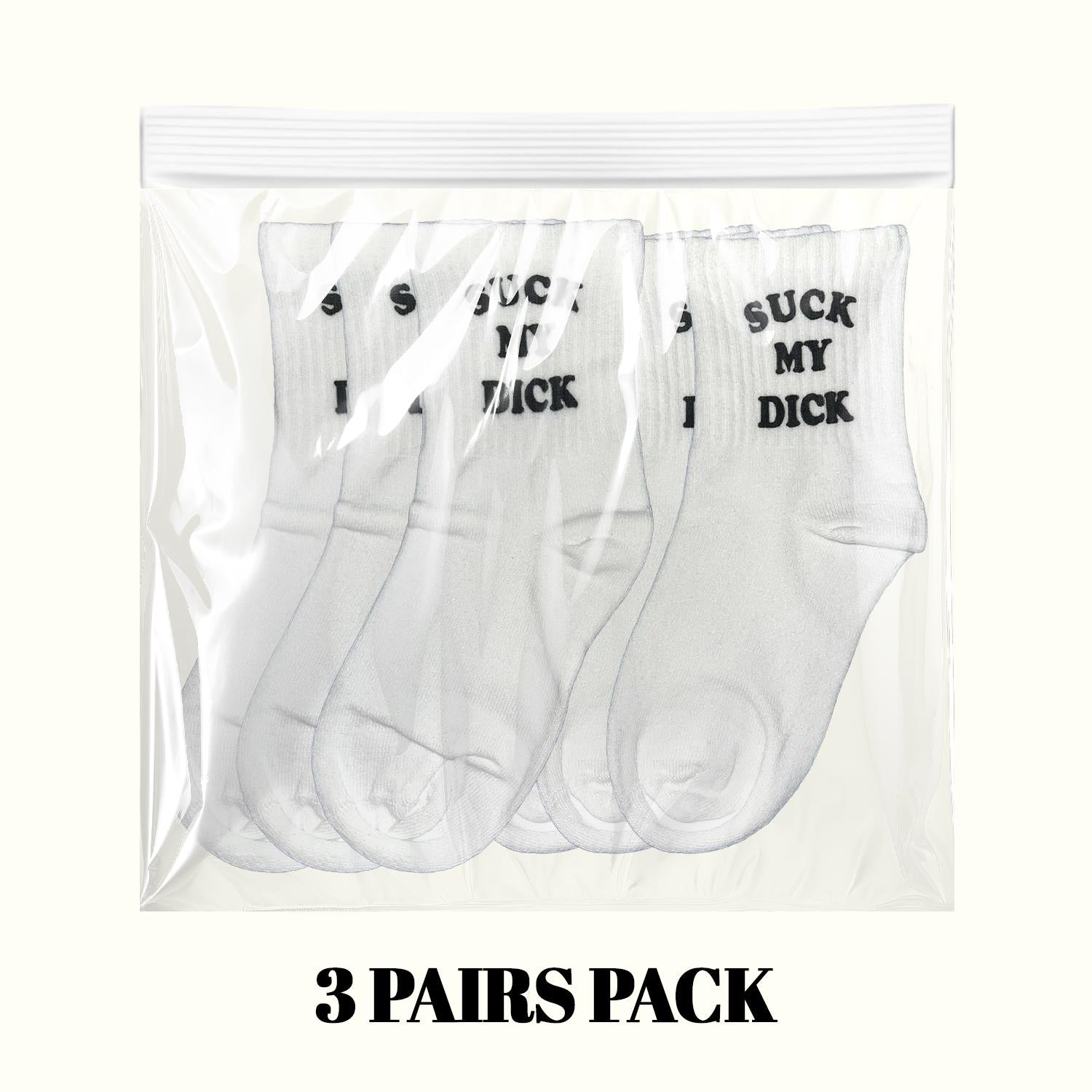 Calcetines Chúpame la p**a (Paquete de 3 pares)