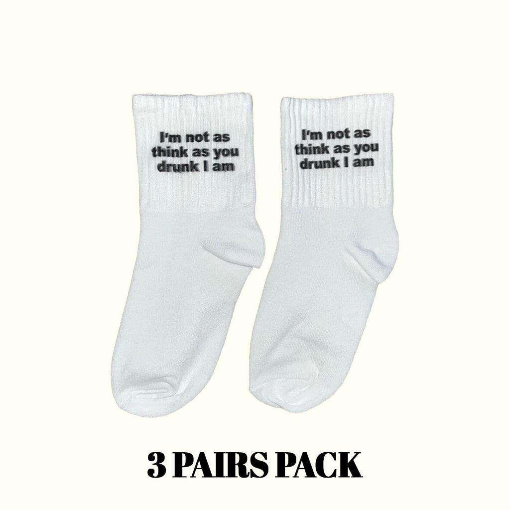 Calcetines "No Estoy Borracho" (Paquete de 3 Pares)