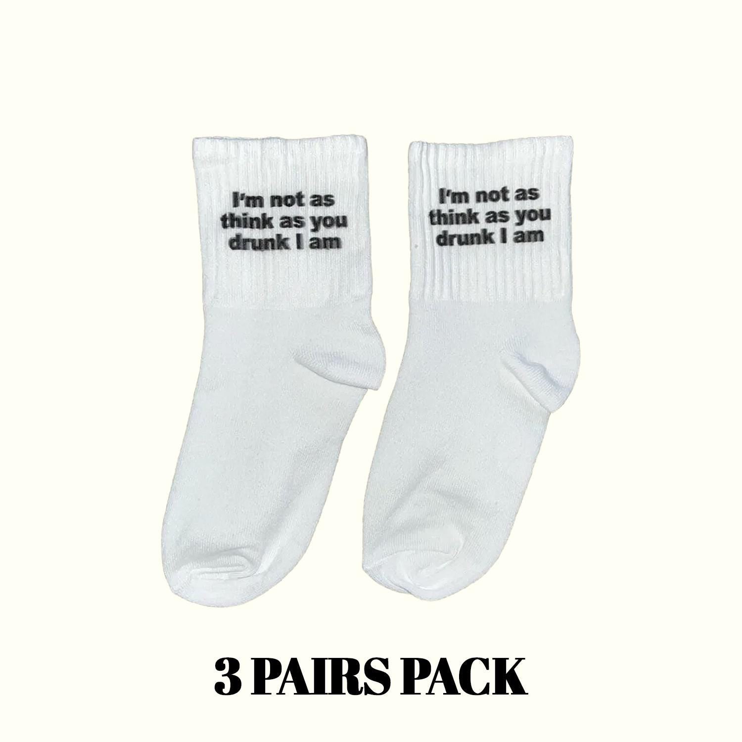 I'm Not Drunk Socks (3 Pairs Pack)