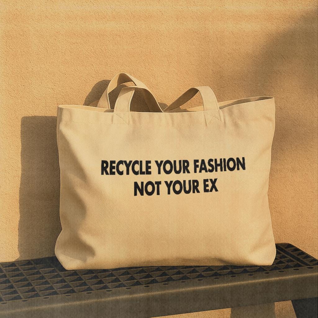 Recycle Your Fashion Not Your Ex Tote Bag