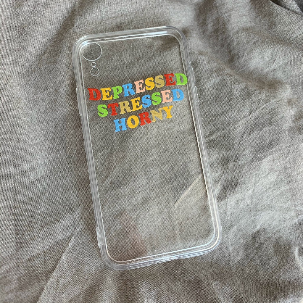 Funda para iPhone "Deprimido, Estresado, Caliente"