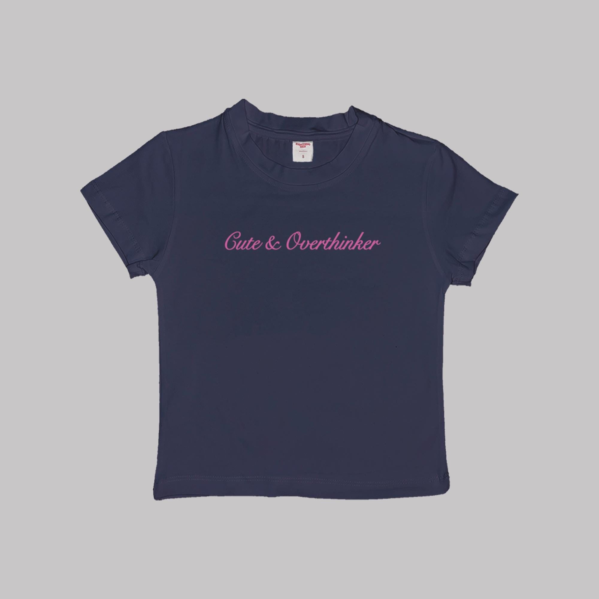 Cute & Overthinker Baby Tee Crop Top Shirt