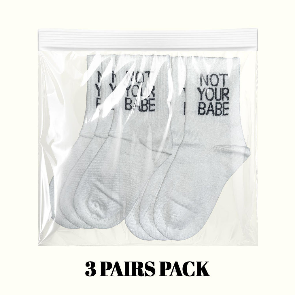 Calcetines "Not Your Babe" (Paquete de 3 pares)