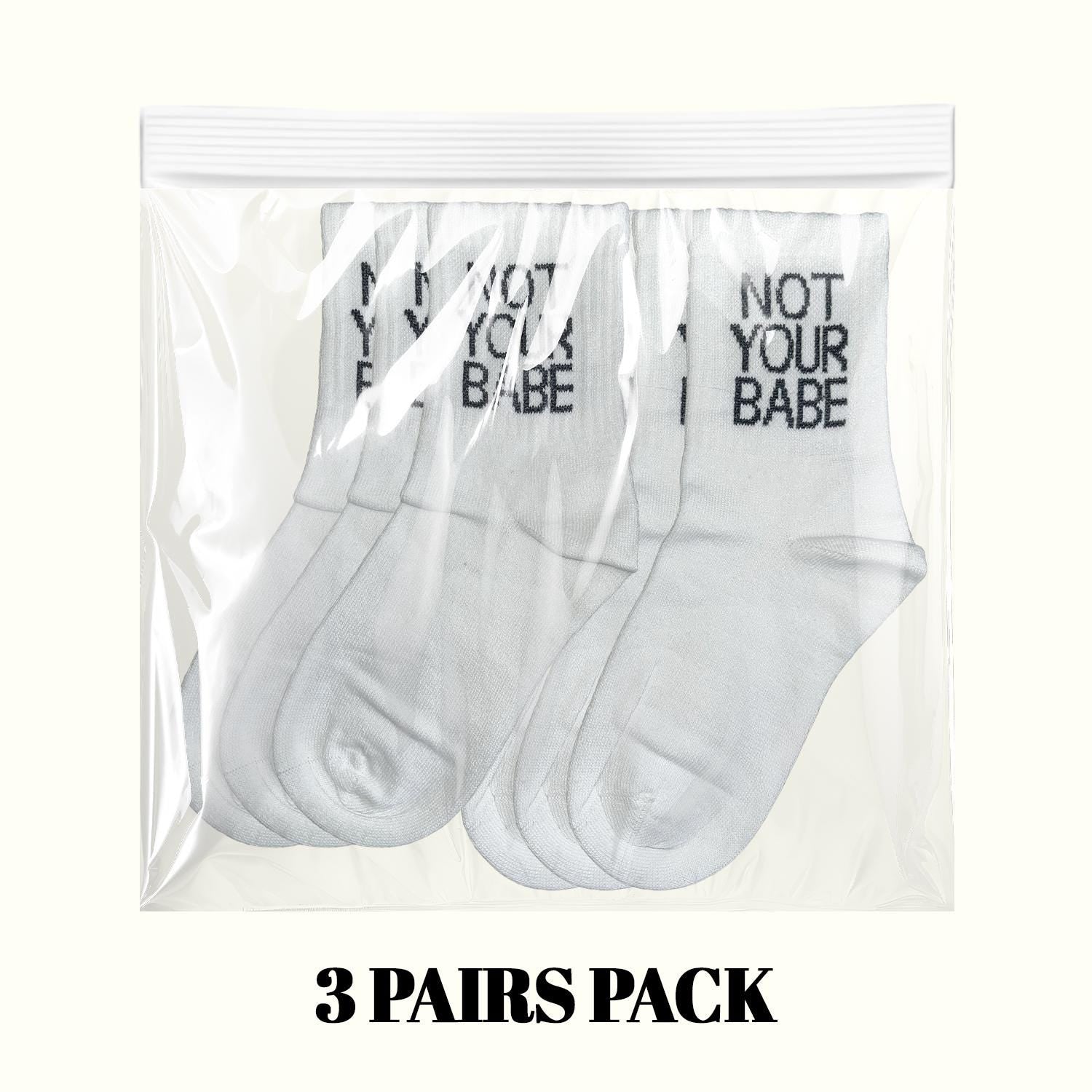 Calcetines "Not Your Babe" (Paquete de 3 pares)