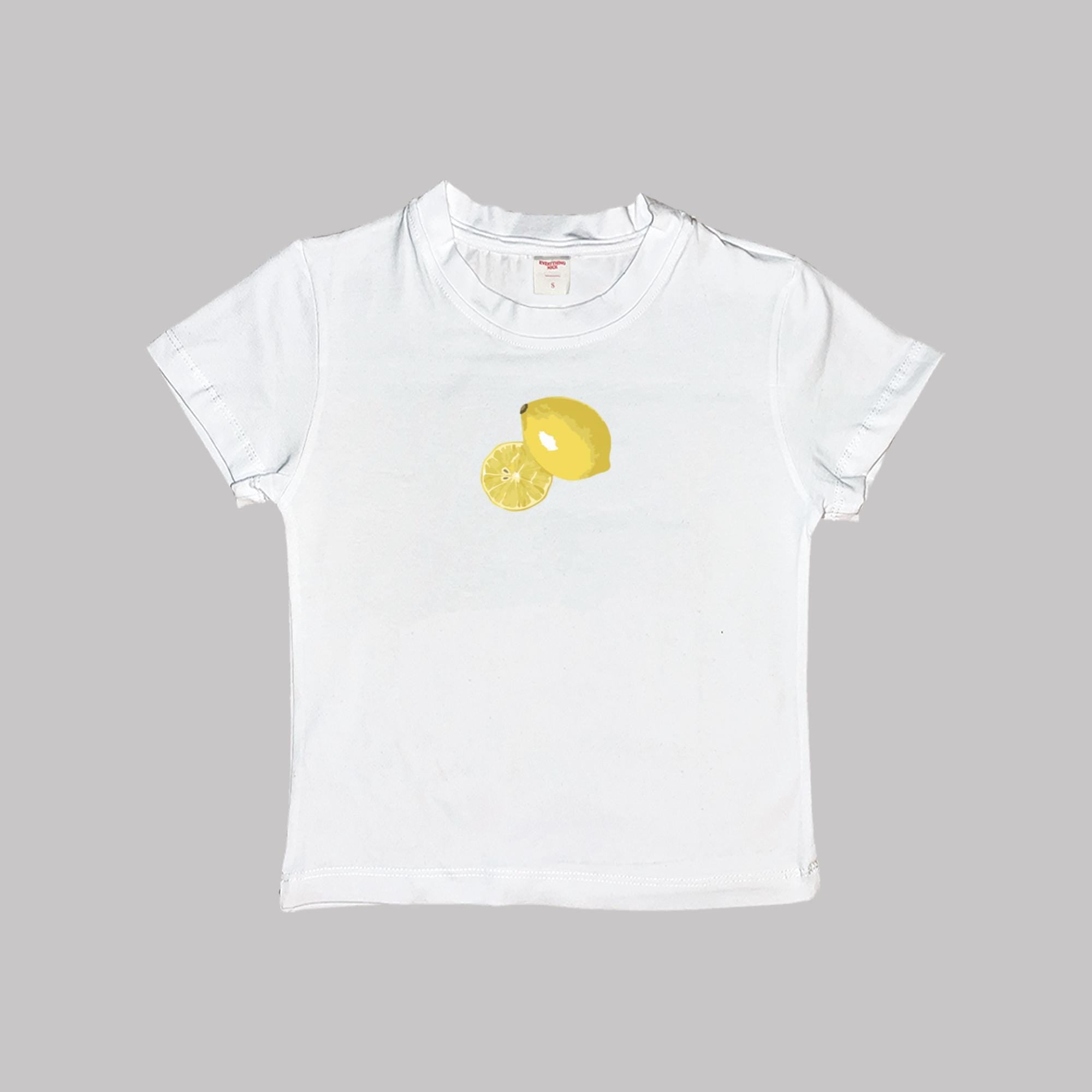 Camiseta corta de bebé de limón