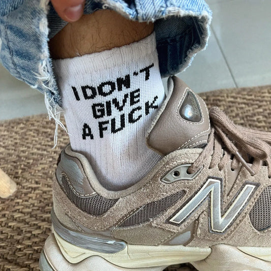 I Don't Give A Fuck Socks (3 Pairs) Dreamer Store bitch curse cute but psycho dont dreamer store first class fuck fuck off fuck you fucking I don't give a fuck IDGAF off shut the fuck up sock socks y2k