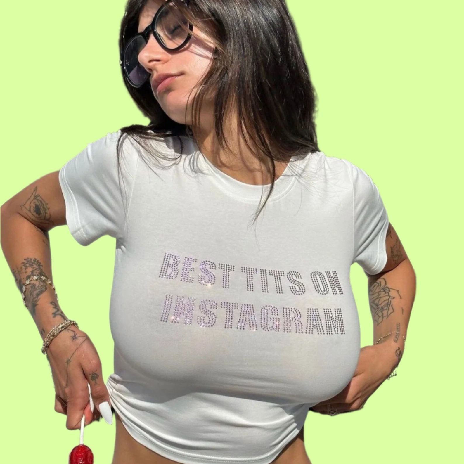 Best Tits On Instagram Top White Dreamer Store best tits on instagram crop top t-shirt tank top top