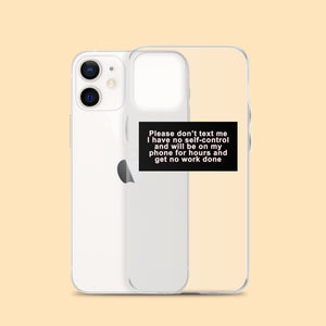 Don't Text Me iPhone Case - Dreamer Store