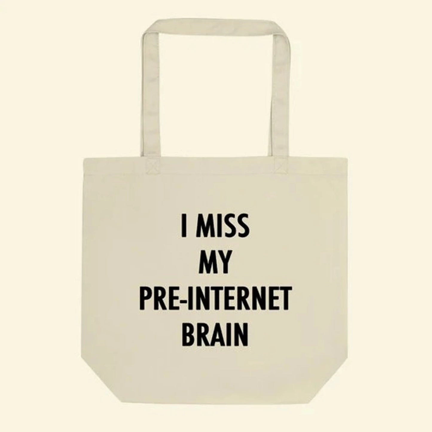 Pre-Internet Brain Tote Bag