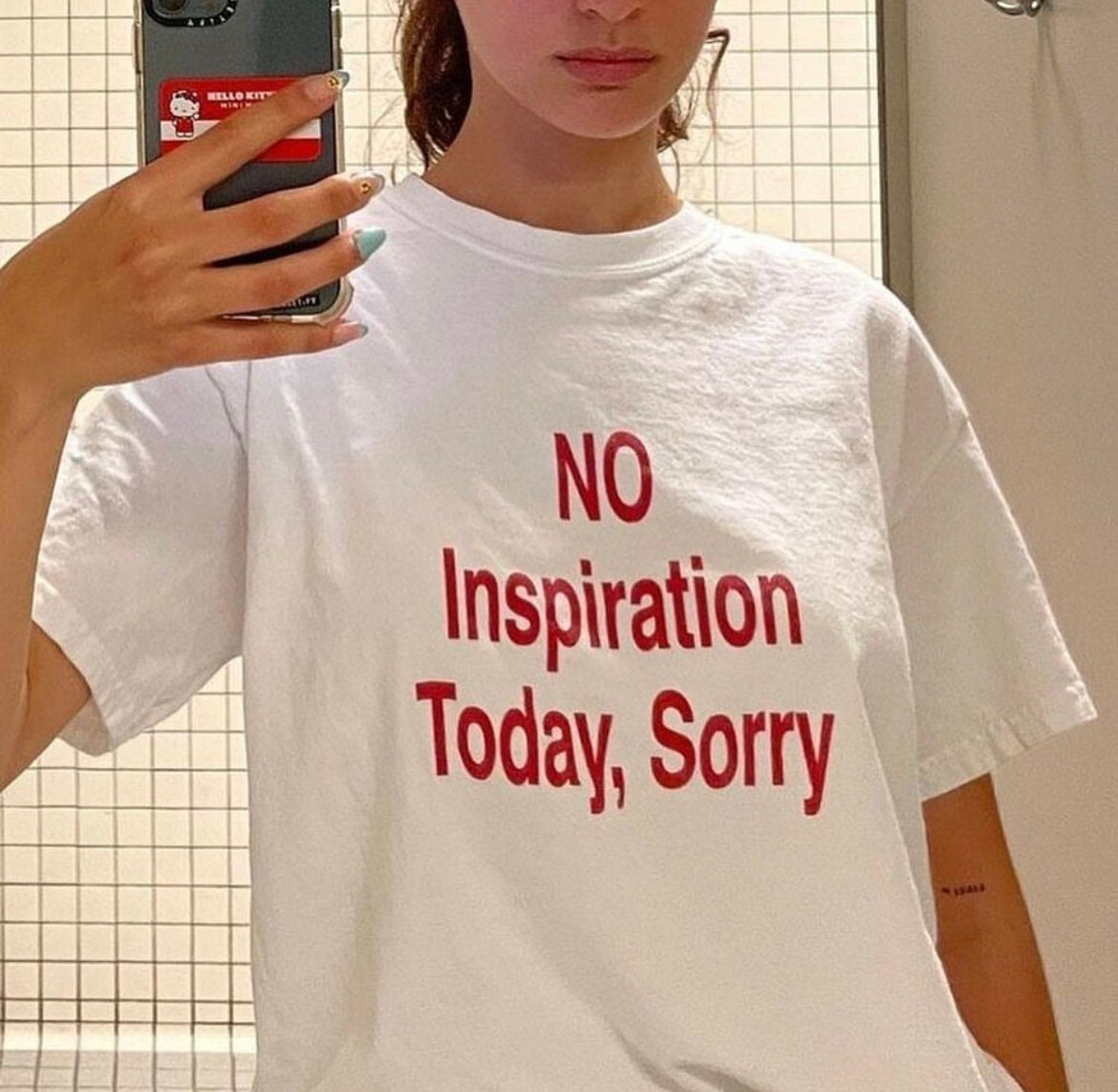 No Inspiration Today I'm Sorry T-Shirt Dreamer Store cool dreamer store inspirational instagram no inspiration today quote sorry t-shirt tee shirt tshirt y2k