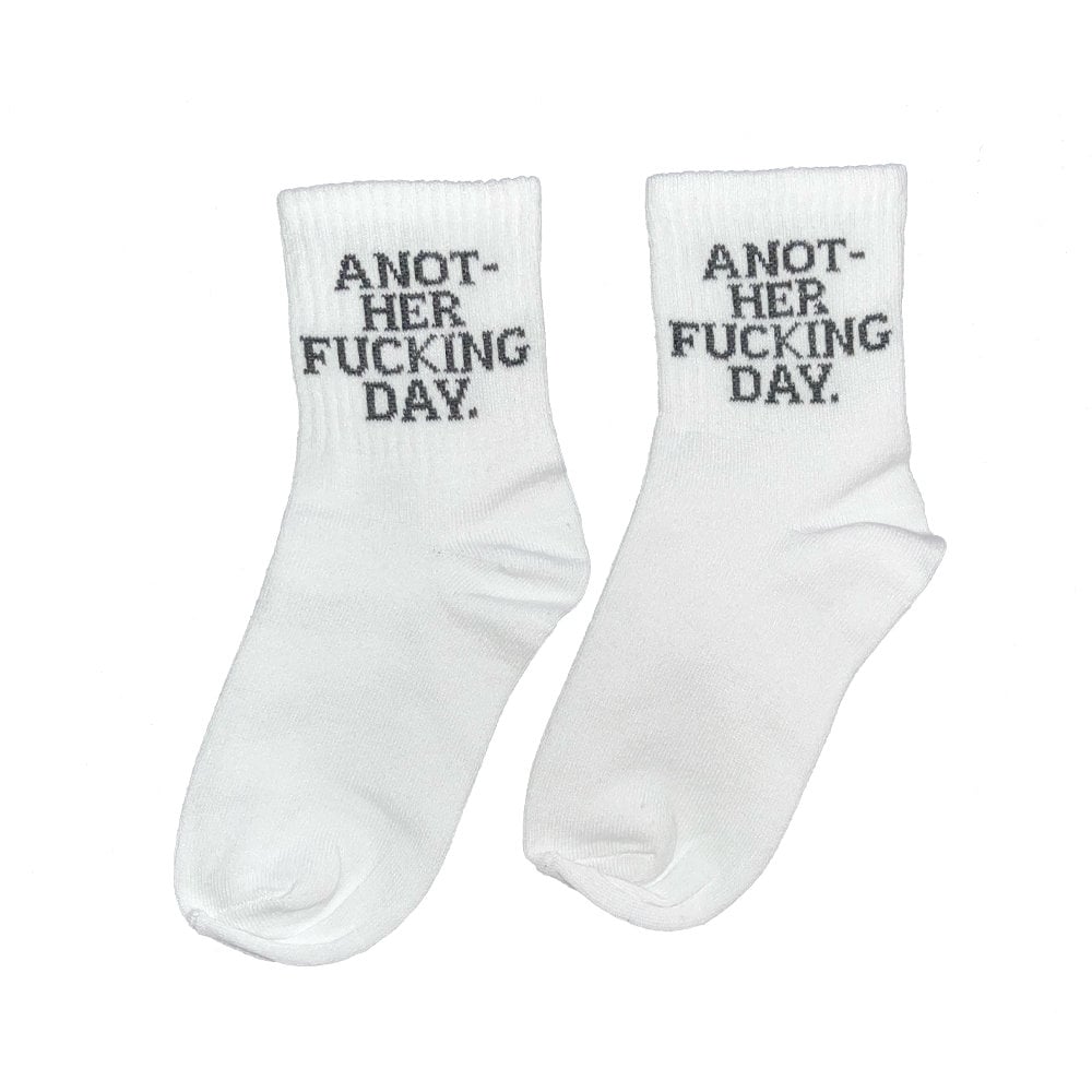 Another Fucking Day Socks Dreamer Store another fucking day bitch curse cute but psycho dreamer store first class fuck fuck you fucking IDGAF off sock socks y2k