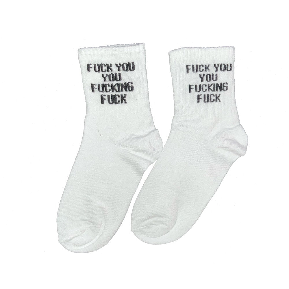 Fuck You Fucking Fuck Socks Dreamer Store bitch curse cute but psycho dreamer store first class fuck fuck you fucking IDGAF off shut the fuck up sock socks y2k